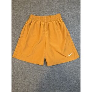 Nike Dri Fit Shorts Girls Sz M Golden Orange Rust‎ Brown Lightweight Pockets